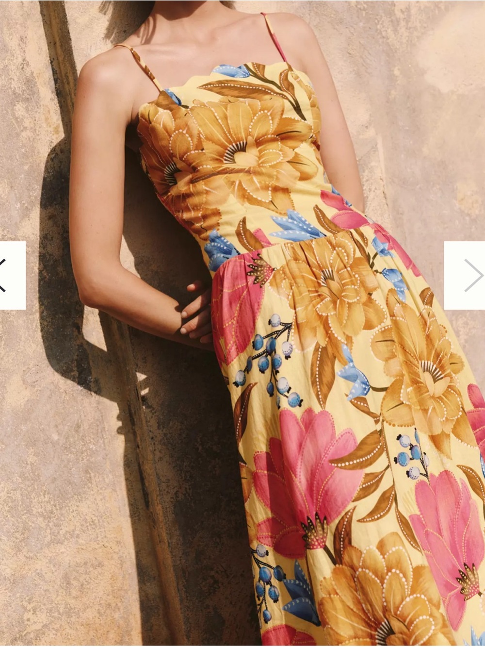 Farm Rio x Anthropologie Linen Blend Midi Dress NWT